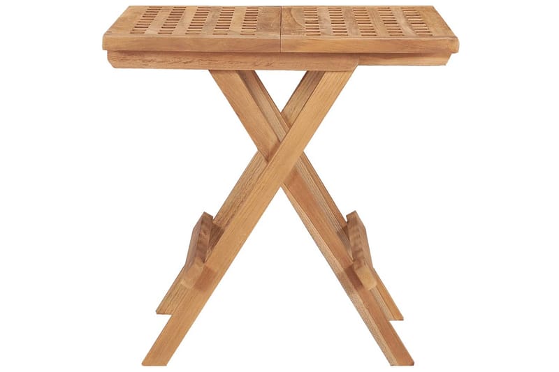 foldbart havebord 50x50x50 cm massivt teaktræ - Brun - Havemøbler - Balkon - Balkonmøbler - Altanborde