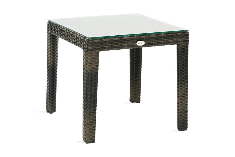 Sidebord WICKER 50x50xH45cm aluminium mørkebrun, undefined