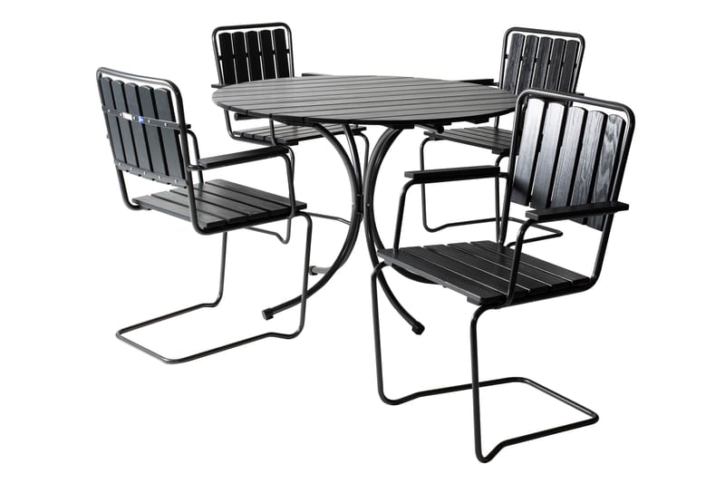 Suvisaari Bord Rundt 103 cm Grå/Sort - Varax - Havemøbler - Balkon - Balkonmøbler - Altanborde