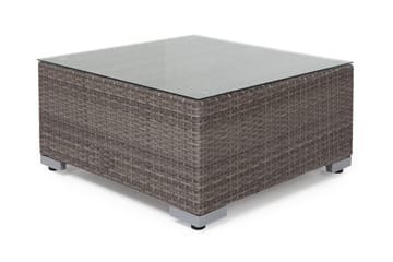 Wisconsin Chaiselong/Bord Polyrattan/Grå/Brun - Hillerstorp - Havemøbler - Balkon - Balkonmøbler - Altanborde