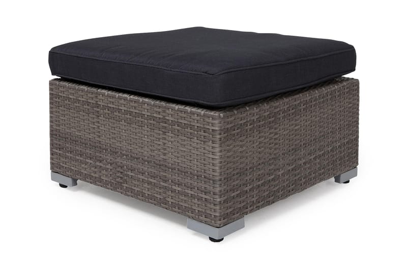 Wisconsin Chaiselong/Bord Polyrattan/Grå/Brun - Hillerstorp - Havemøbler - Balkon - Balkonmøbler - Altanborde