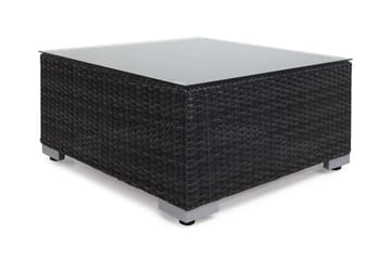 Wisconsin Chaiselong/Bord Polyrattan/Sort - Hillerstorp - Havemøbler - Balkon - Balkonmøbler - Altanborde