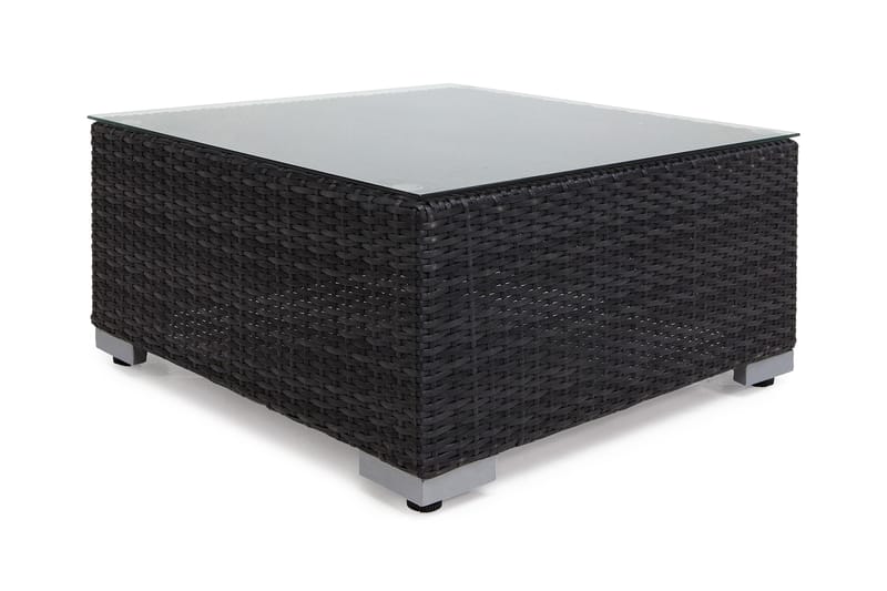 Wisconsin Chaiselong/Bord Polyrattan/Sort - Hillerstorp - Havemøbler - Balkon - Balkonmøbler - Altanborde