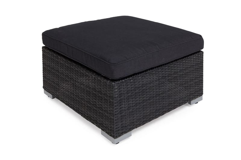 Wisconsin Chaiselong/Bord Polyrattan/Sort - Hillerstorp - Havemøbler - Balkon - Balkonmøbler - Altanborde