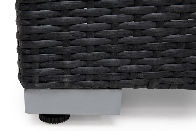 Wisconsin Chaiselong/Bord Polyrattan/Sort - Hillerstorp - Havemøbler - Balkon - Balkonmøbler - Altanborde