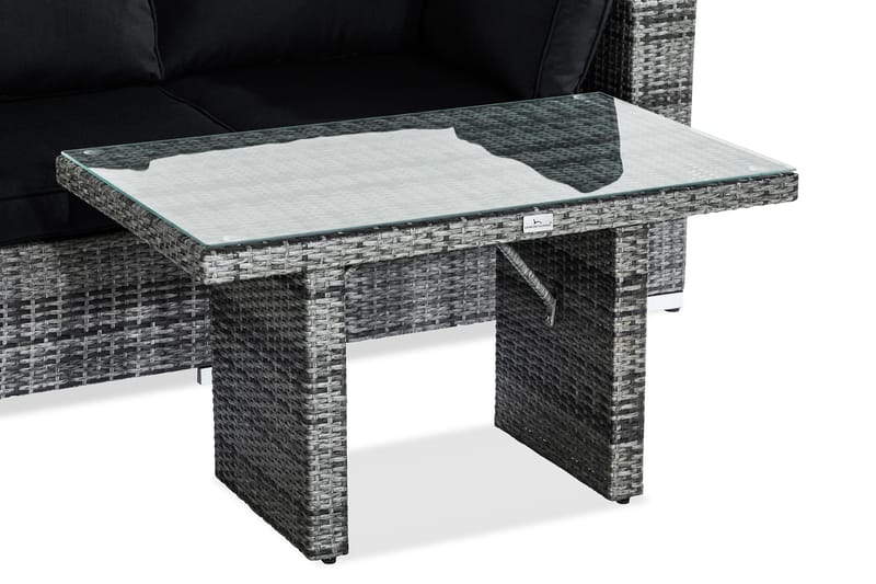 Bahamas Loungesæt 2-Personers - Grå Bord - Havemøbler - Balkon - Balkonmøbler - Altansæt