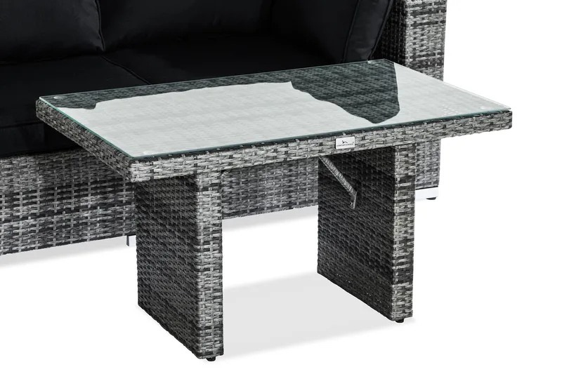 Bahamas Loungesæt 2-Personers - Grå Bord - Havemøbler - Balkon - Balkonmøbler - Altansæt