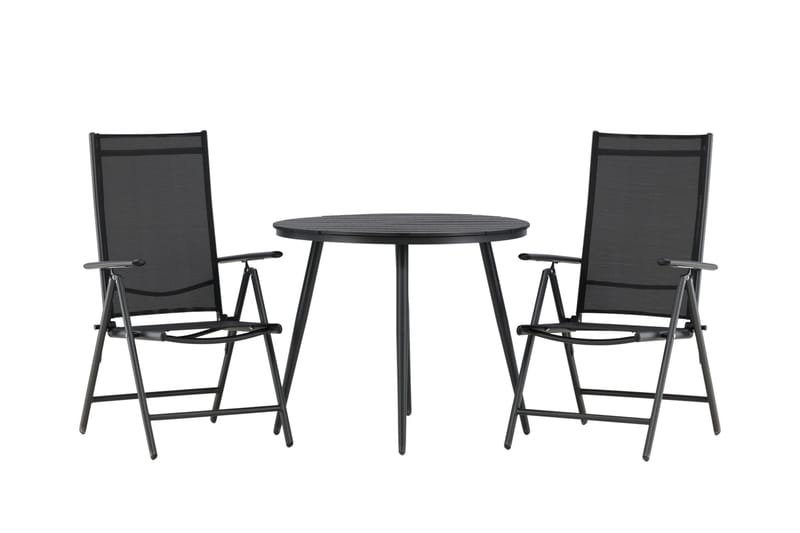 Break Cafésæt Ø90 cm + 2 Break Positionsstole, Sort
