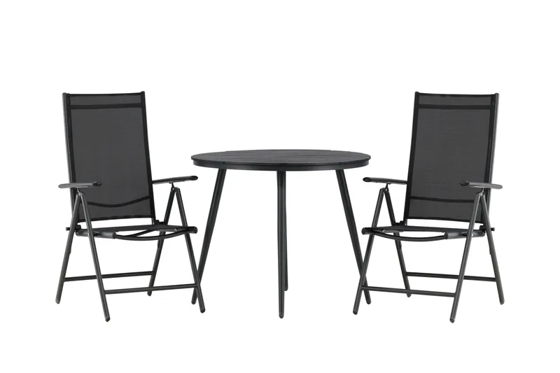 Break Cafésæt Ø90 cm + 2 Break Positionsstole, Sort