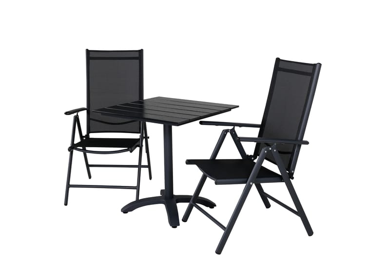 Colorado Cafésæt 70 cm + 2 Break Positionsstole Sort - Venture Home - Altansæt - Cafesæt