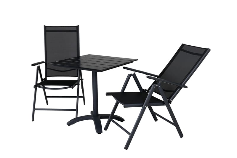 Colorado Cafésæt 70 cm + 2 Break Positionsstole Sort - Venture Home - Altansæt - Cafesæt