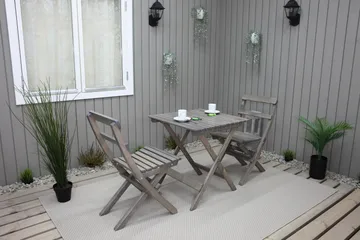 Gruppe af udendørs møbler Wilma & Knohult - Grå - Havemøbler - Balkon - Balkonmøbler - Altansæt