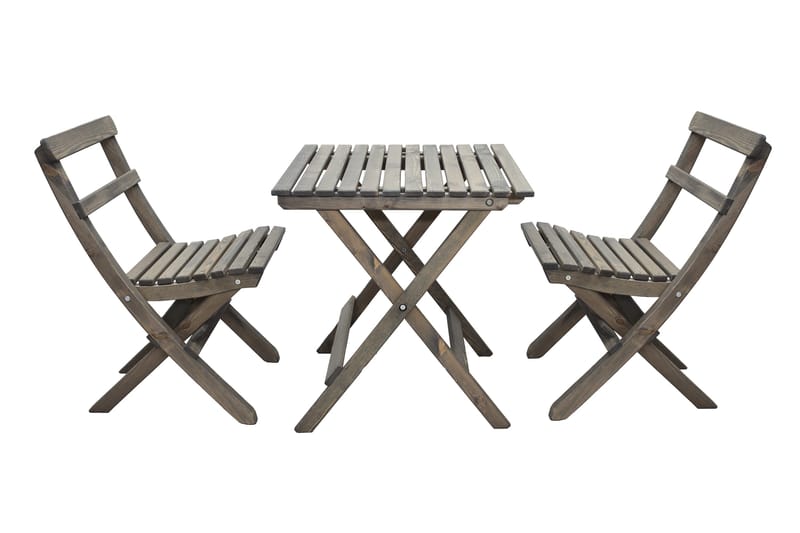 Gruppe af udendørs møbler Wilma & Knohult - Grå - Havemøbler - Balkon - Balkonmøbler - Altansæt