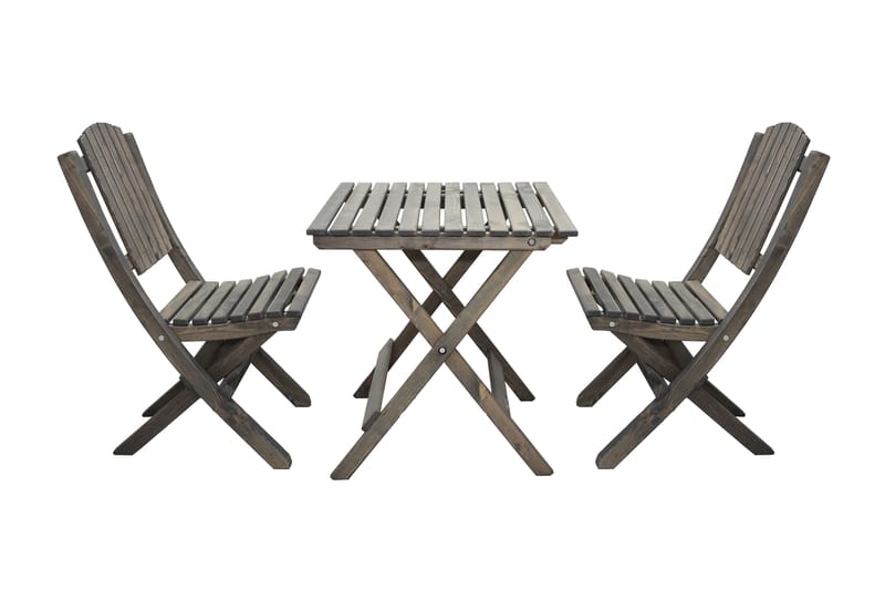 Gruppe af udendørs møbler Wilma & Visby - Grå - Havemøbler - Balkon - Balkonmøbler - Altansæt