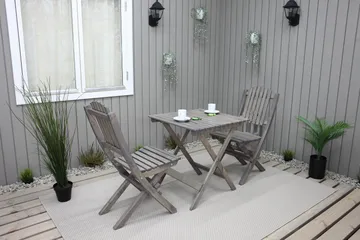 Gruppe af udendørs møbler Wilma & Visby - Grå - Havemøbler - Balkon - Balkonmøbler - Altansæt
