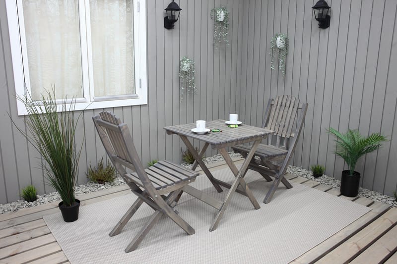 Gruppe af udendørs møbler Wilma & Visby - Grå - Havemøbler - Balkon - Balkonmøbler - Altansæt