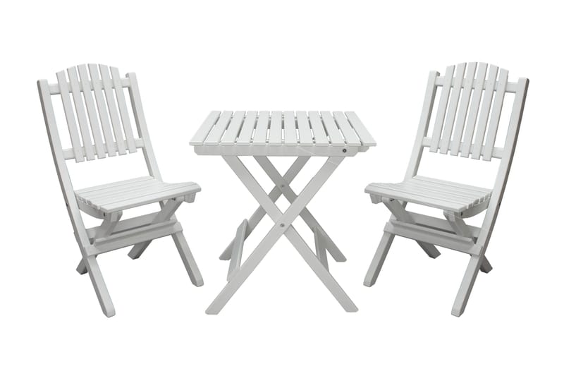 Gruppe af udendørs møbler Wilma & Visby - Hvid - Havemøbler - Balkon - Balkonmøbler - Altansæt