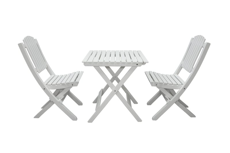 Gruppe af udendørs møbler Wilma & Visby - Hvid - Havemøbler - Balkon - Balkonmøbler - Altansæt