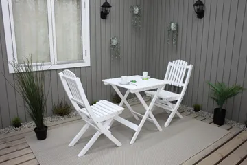 Gruppe af udendørs møbler Wilma & Visby - Hvid - Havemøbler - Balkon - Balkonmøbler - Altansæt