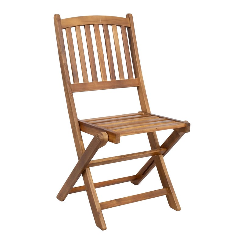 Altansæt HOME4YOU Gwen D60 cm Bord og 2 stole - Brun - Havemøbler - Balkon - Balkonmøbler - Altansæt