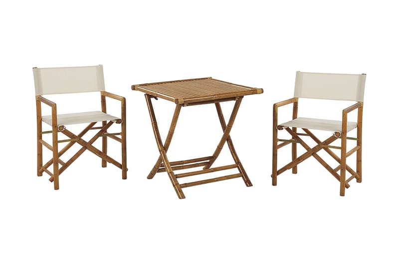 Hvid/ beige MOLISE / SPELLO - Træ / natur - Havemøbler - Balkon - Balkonmøbler - Altansæt