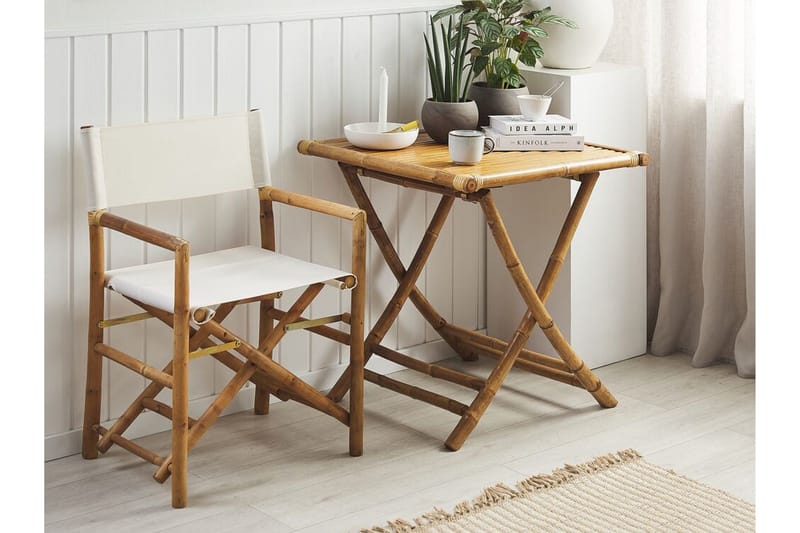 Hvid/ beige MOLISE / SPELLO - Træ / natur - Havemøbler - Balkon - Balkonmøbler - Altansæt