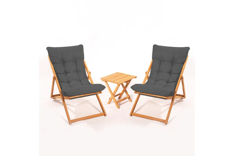 Nanni Cafésæt - Grå - Havemøbler - Balkon - Balkonmøbler - Altansæt