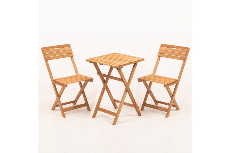 Natsume Cafésæt - Valnød finér - Havemøbler - Balkon - Balkonmøbler - Altansæt