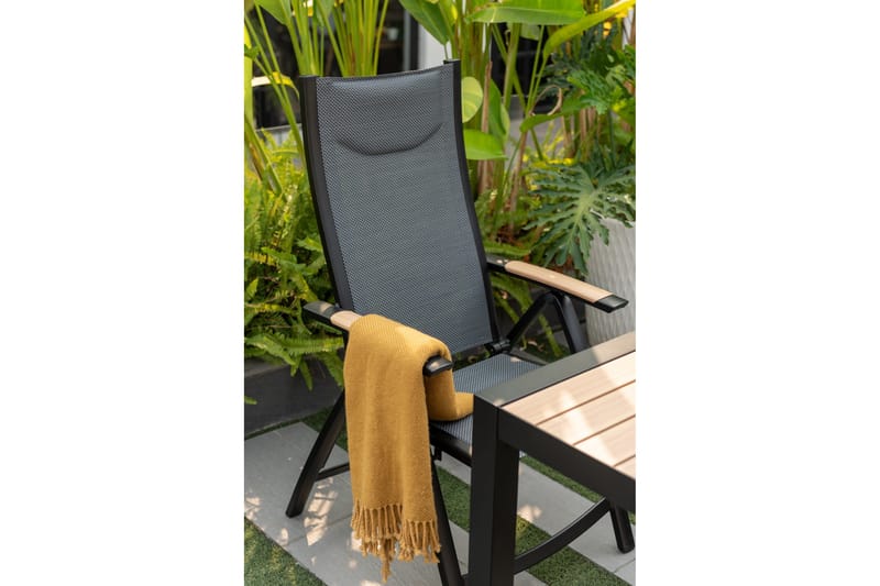 Panama Cafésæt 50x50 cm + 2 Stole Sort - Lifestyle Garden - Havemøbler - Balkon - Balkonmøbler - Altansæt