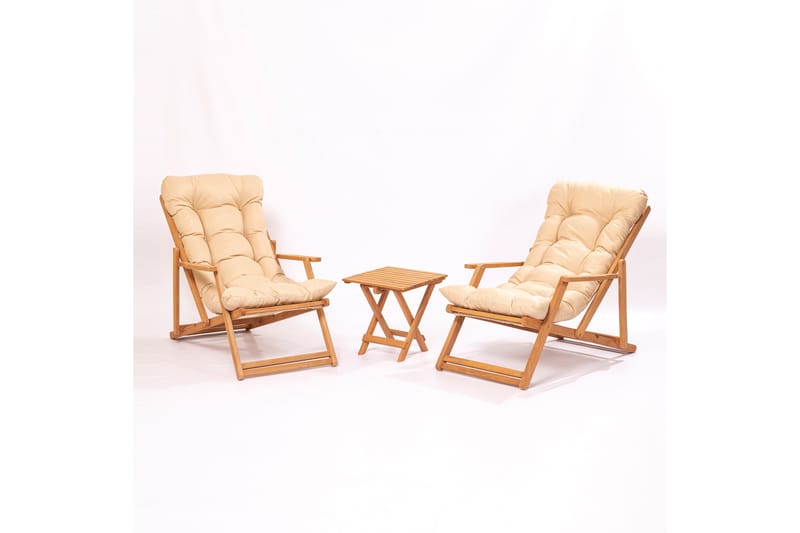 Parvez Cafésæt - Beige - Havemøbler - Balkon - Balkonmøbler - Altansæt