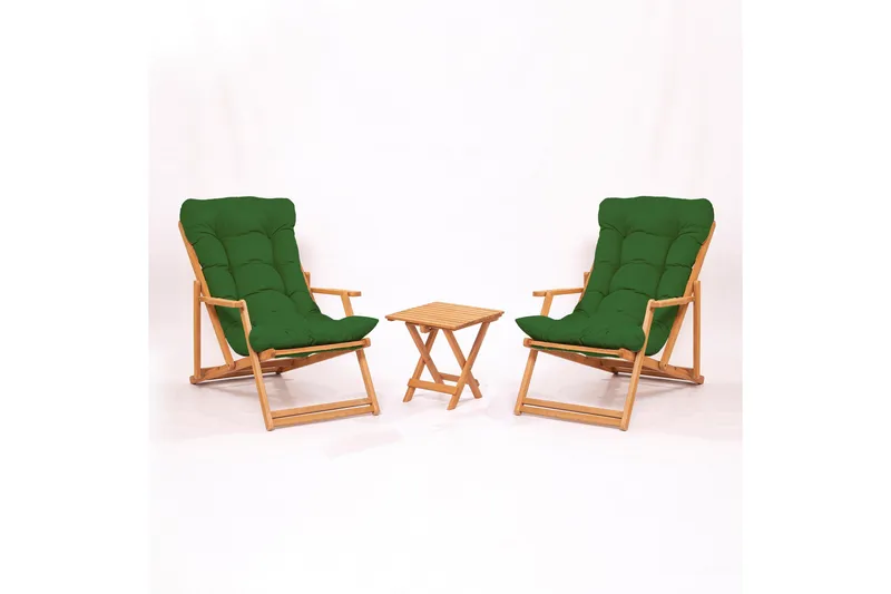 Parvez Cafésæt - Grøn - Havemøbler - Balkon - Balkonmøbler - Altansæt