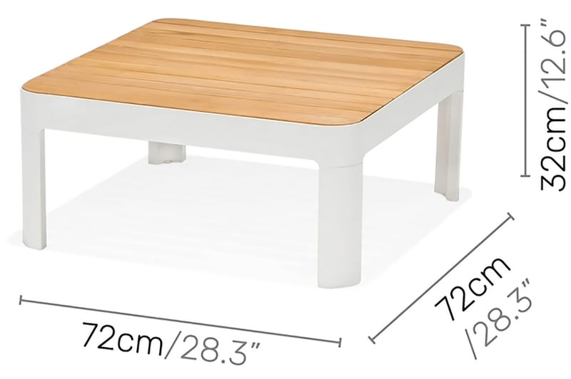 Portals Loungesæt 4-pers - Vit / teak - Have - Udendørs miljø - Altan & terrasse - Altanmøbler