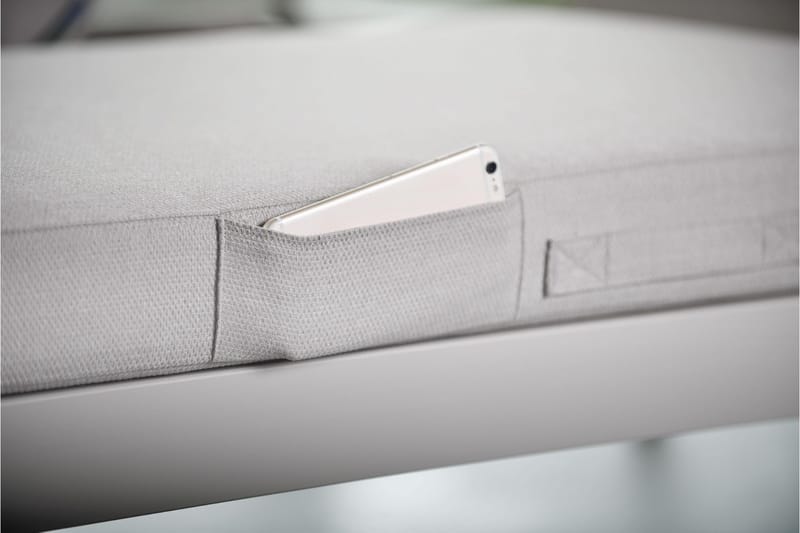 Portals Solseng med Hynde - Hvid / træ - Havemøbler - Havestole - Solseng & solvogn