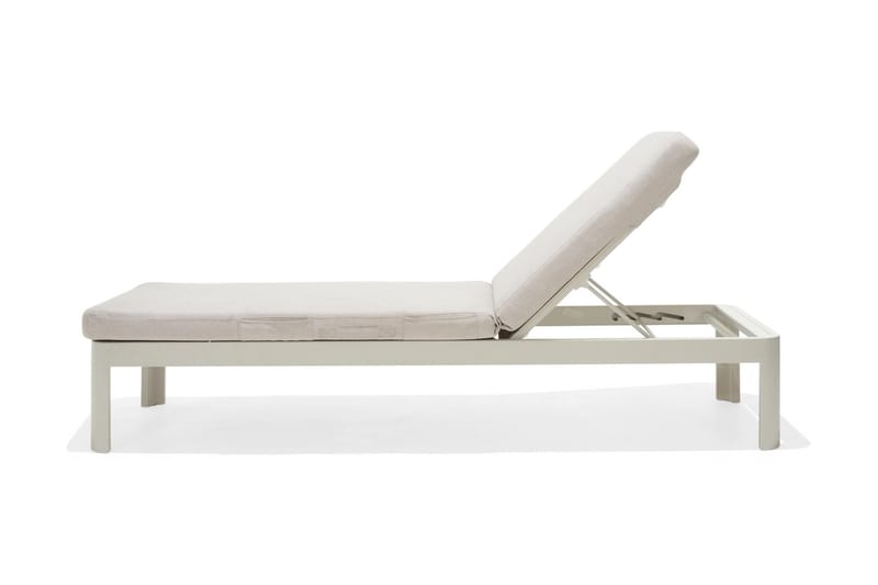 Portals Solseng med Hynde - Hvid / træ - Havemøbler - Havestole - Solseng & solvogn