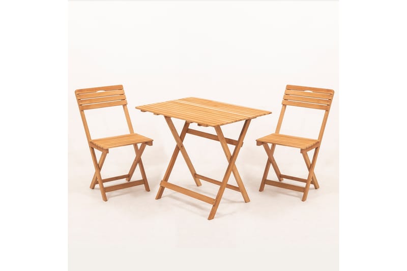 Ramdevi Cafésæt - Valnød finér - Havemøbler - Balkon - Balkonmøbler - Altansæt