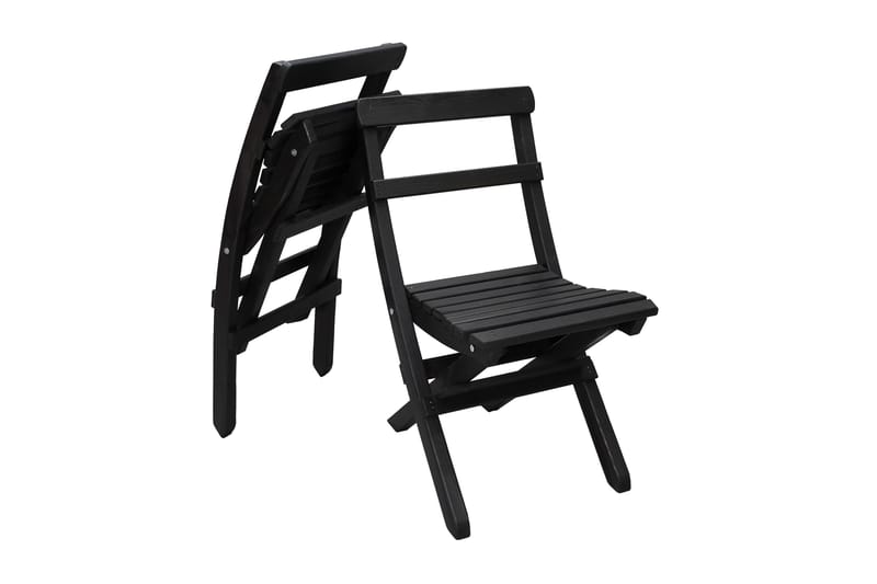 Wilma Cafésæt 65x65 cm + 2 Stole Grå/Hvid - Baltic Garden - Havemøbler - Balkon - Balkonmøbler - Altansæt