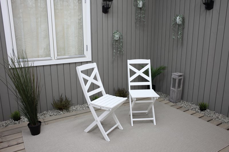 CALAYAN Klapstol 2-Pack Hvid - Havemøbler - Balkon - Balkonmøbler - Altanstole