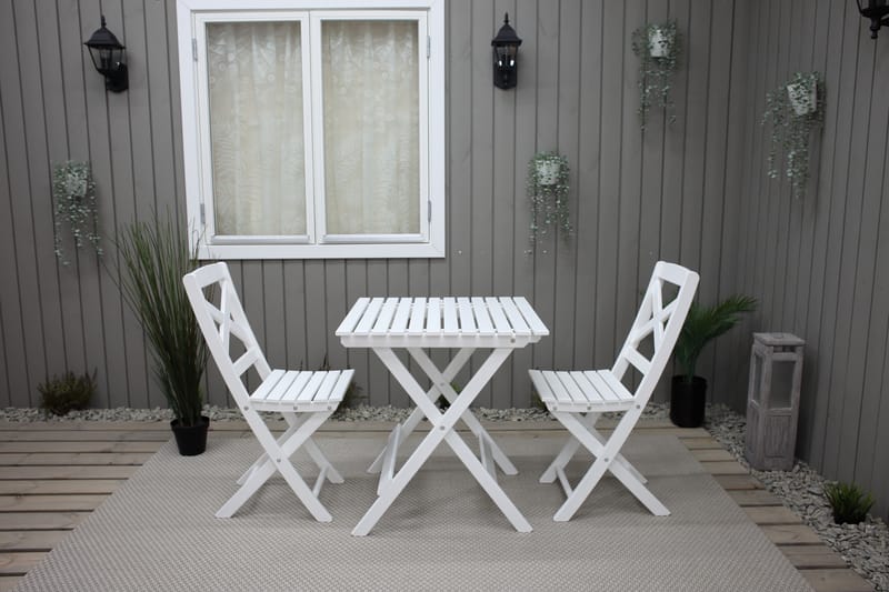CALAYAN Klapstol 2-Pack Hvid - Havemøbler - Balkon - Balkonmøbler - Altanstole