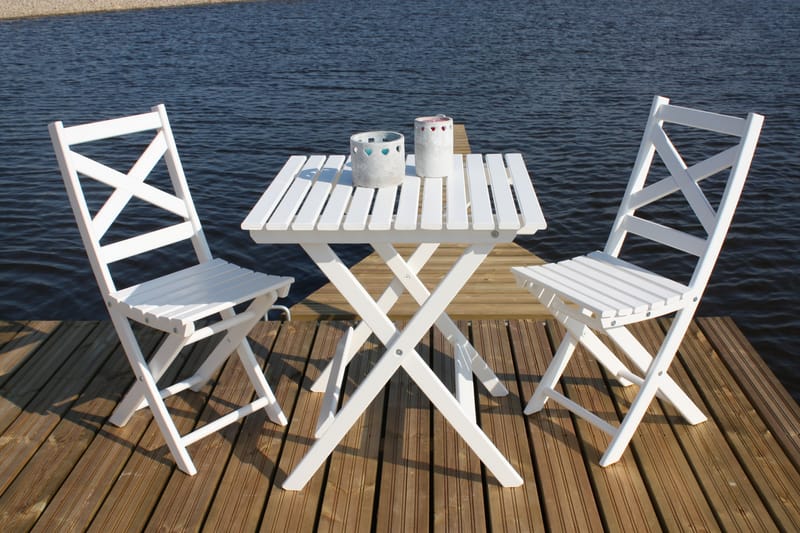 CALAYAN Klapstol 2-Pack Hvid - Havemøbler - Balkon - Balkonmøbler - Altanstole