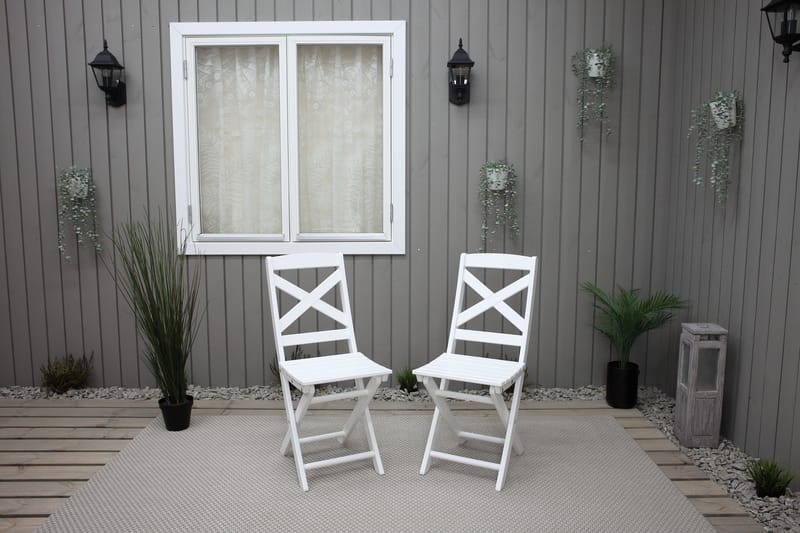 CALAYAN Klapstol 2-Pack Hvid - Havemøbler - Balkon - Balkonmøbler - Altanstole