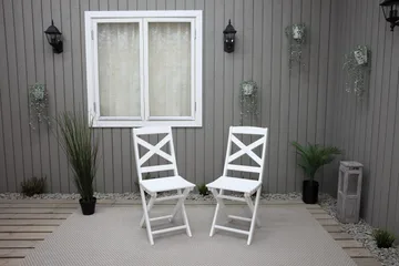 CALAYAN Klapstol Hvid - Havemøbler - Balkon - Balkonmøbler - Altanstole
