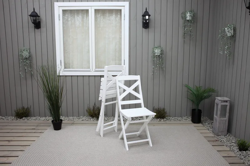 CALAYAN Klapstol Hvid - Havemøbler - Balkon - Balkonmøbler - Altanstole