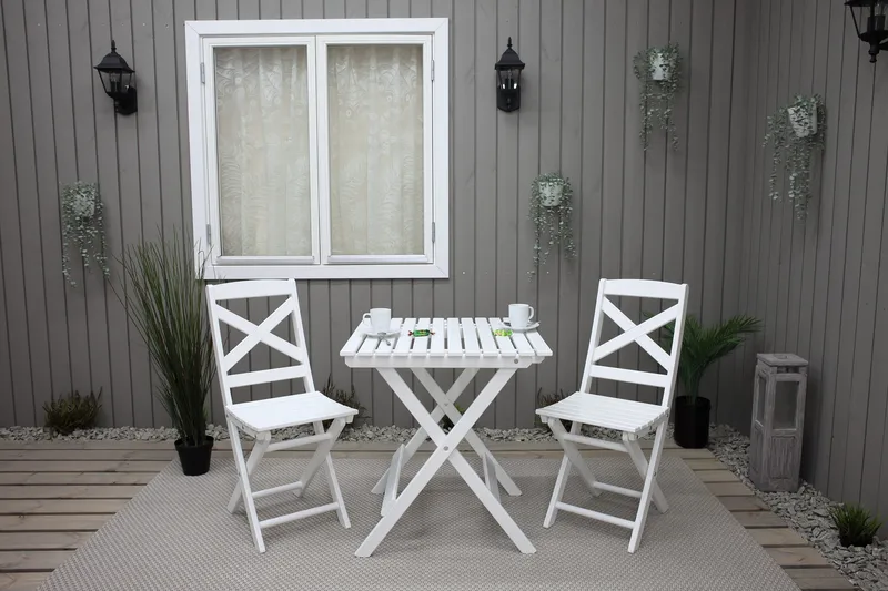 CALAYAN Klapstol Hvid - Havemøbler - Balkon - Balkonmøbler - Altanstole