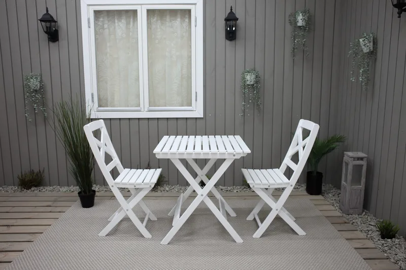 CALAYAN Klapstol Hvid - Havemøbler - Balkon - Balkonmøbler - Altanstole