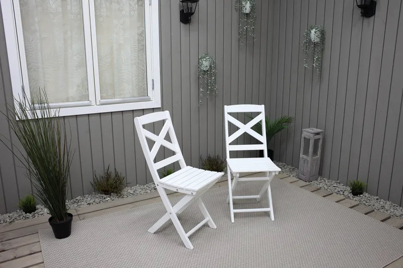 CALAYAN Klapstol Hvid - Havemøbler - Balkon - Balkonmøbler - Altanstole