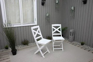 CALAYAN Klapstol Hvid - Havemøbler - Balkon - Balkonmøbler - Altanstole