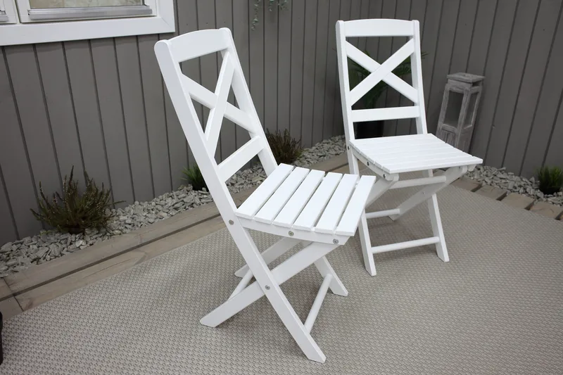 CALAYAN Klapstol Hvid - Havemøbler - Balkon - Balkonmøbler - Altanstole