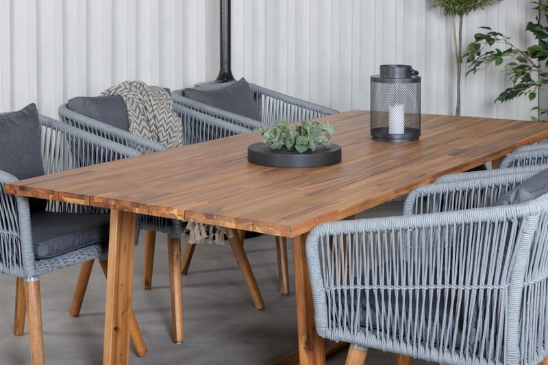 Chania Armstol Grå/Brun - Venture Home - Spisebordsstole udendørs - Altanstole
