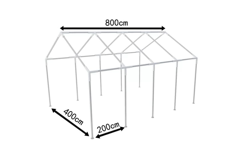 Event telte stålramme 8x4m - Havemøbler - Balkon - Balkonmøbler - Altanstole