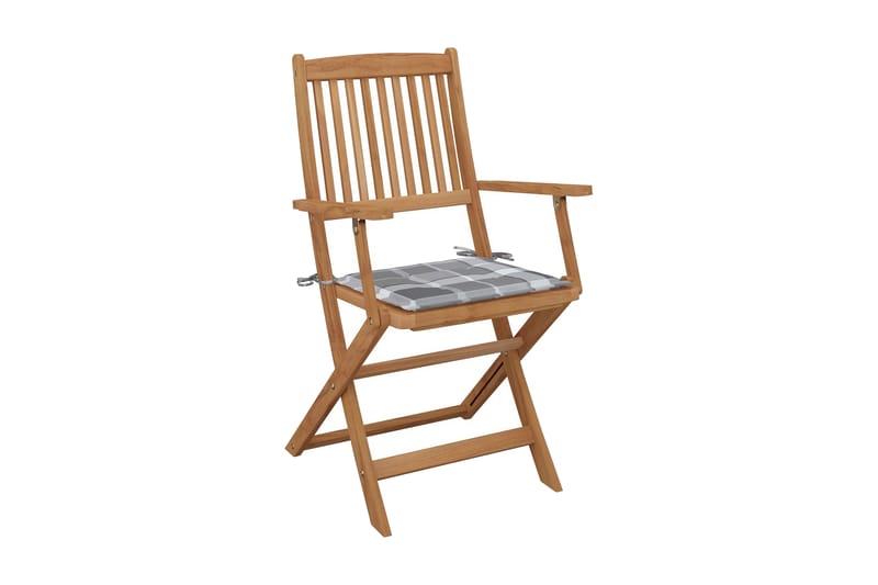 Foldbare Havestole 2 Stk. Med Hynder massivt Akacietræ - Havemøbler - Balkon - Balkonmøbler - Altanstole